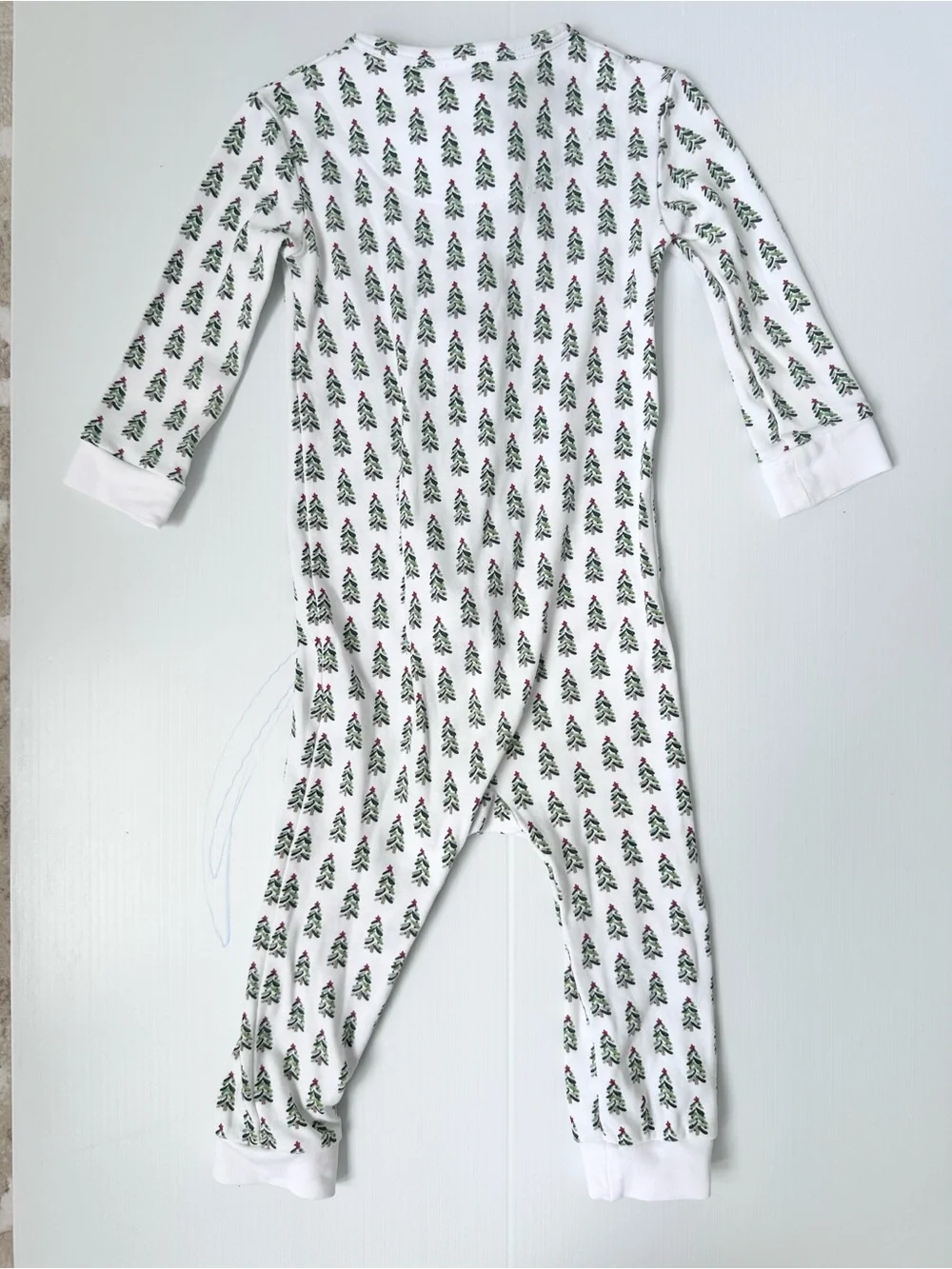 Lila And Hayes Holiday Tree Print Kids One-Piece Zipper Pajamas Size 12-18 Month